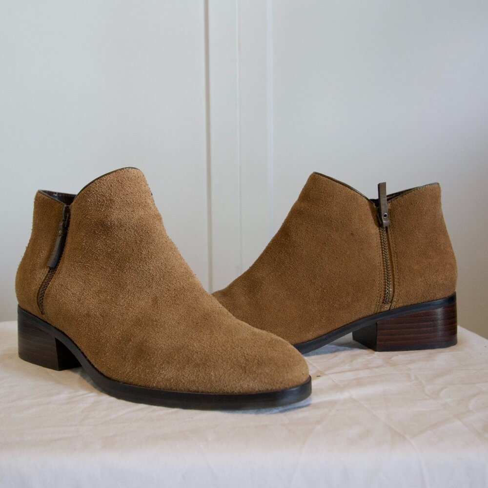 Tan Suede Heeled Shoes